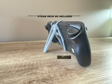 Steam Deck Compatible Pro kickstand. Clips to the STEAM DECK. Steam Deck compatible accessory. Compact design