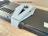 Steam Deck Compatible Pro kickstand. Clips to the STEAM DECK. Steam Deck compatible accessory. Compact design