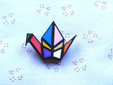 Crane Rainbow Brooch.