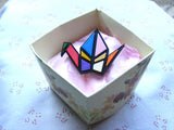 Crane Rainbow Brooch.