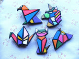 Crane Rainbow Brooch.