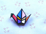 Crane Rainbow Brooch.