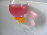 Bathtub shower Wine Glass Holder - shower wine holder - Wineglass bathtub tray - bathtub wine holder - bathtub caddy - bath wine holder