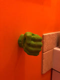 The SUPER HERO GREEN HAND towel hanger . superhero bathroom towel holder. SUPERHERO BATHROOM