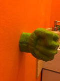 The SUPER HERO GREEN HAND towel hanger . superhero bathroom towel holder. SUPERHERO BATHROOM