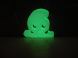 Glow in the dark Ghost Door wedge. This Amazing Halloween Doorstop Glows Green. Ghostly Doorstop for a Halloween Party. Cute Ghost Door stop