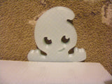 Glow in the dark Ghost Door wedge. This Amazing Halloween Doorstop Glows Green. Ghostly Doorstop for a Halloween Party. Cute Ghost Door stop