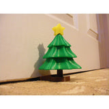 Christmas Tree Doorstop Fun festive Ornament. This Christmas tree Door Stop makes our first Christmas Cute. Xmas Tree holiday decor.