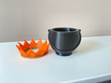 Cauldron Planter. A Unique Witch Decor plant pot or wizarding world Cacti succulent cute desk planter. Mini Planter box. Gothic Office pot